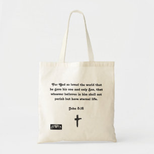 a Jesus tote bag