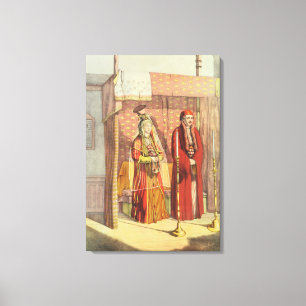 A Jewish Marriage, engraved by Charles Parsons, 18 Canvas Print