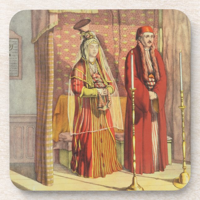 A Jewish Marriage, engraved by Charles Parsons, 18 Coaster (Front)