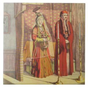 A Jewish Marriage, engraved by Charles Parsons, 18 Tile