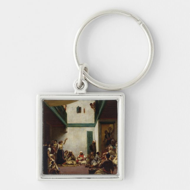 A Jewish wedding in Morocco, 1841 Key Ring (Front)