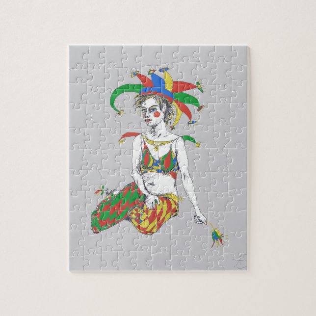 A joker jigsaw puzzle (Vertical)