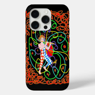 A joker playing flute iPhone 15 pro case