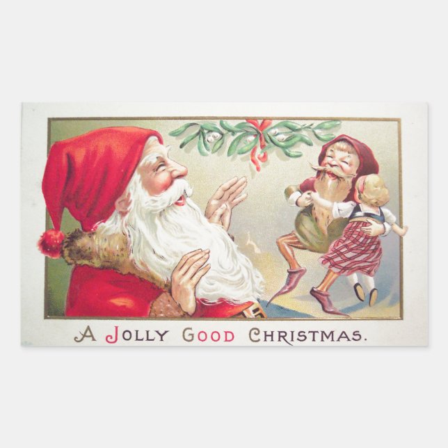 A Jolly Good Christmas Rectangular Sticker (Front)