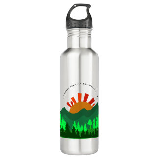 A Journey Through the Silent Slopes Retro Mountain 710 Ml Water Bottle