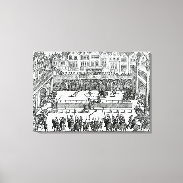 A Jousting Scene Canvas Print (Front)