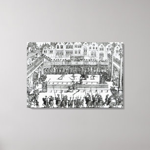 A Jousting Scene Canvas Print