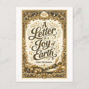 "A Joy of Earth" Dickinson Quote Postcard