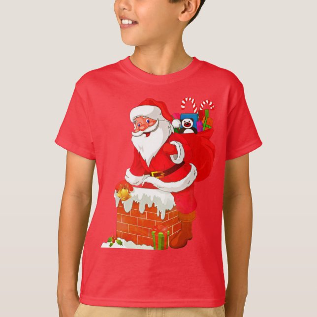  A Joyful and kid-friendly Christmas t-shirts.  T-Shirt (Front)