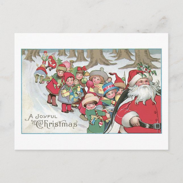 A Joyful Christmas Holiday Postcard (Front)