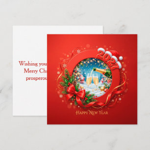 A joyful design to welcome 2027 holiday card