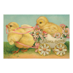 "A Joyful Easter" VIntage Postcard, ca. 1915 Photo Print