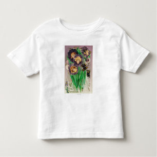 A Joyful Easter Violets with Women Heads Scene Toddler T-Shirt