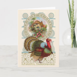 "A Joyful Thanksgiving" Vintage Greeting Card