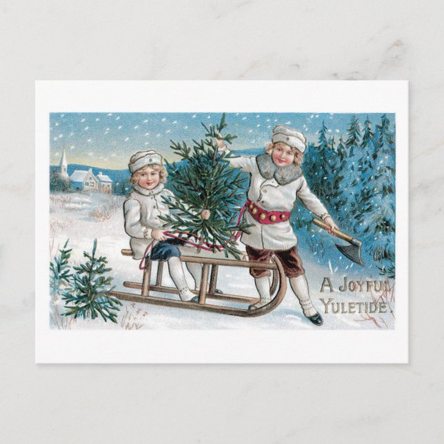 A Joyful Yuletide Postcard (Front)
