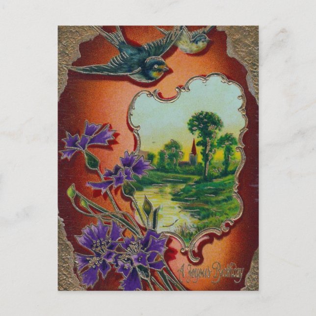 A Joyous Birthday Postcard (Front)