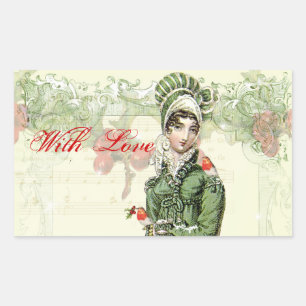A Joyous Noel with Love Rectangular Sticker