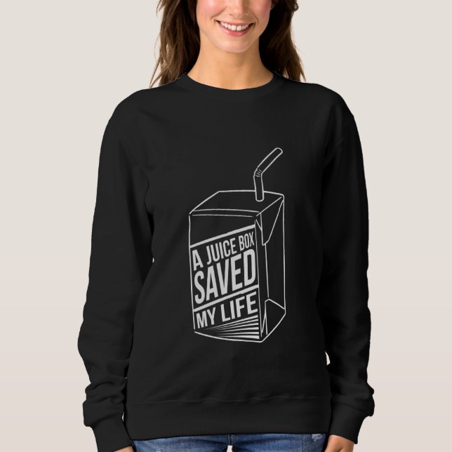 A Juice Box Saved My Life Funny Diabetes T Shirt (Front)