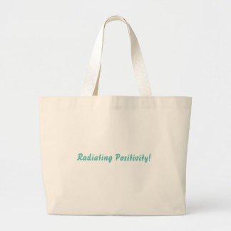 A jumbo tote bag with cool words written on it