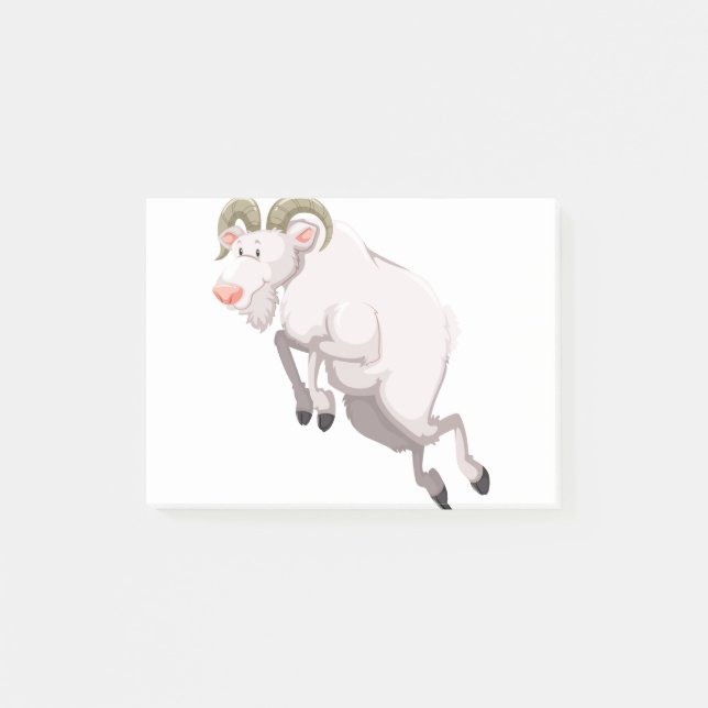 A jumping goat post-it notes (Front)