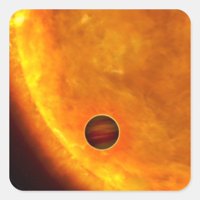 A Jupiter-sized planet Square Sticker (Front)