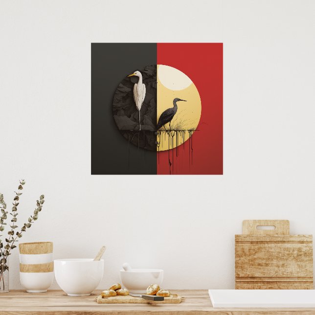 A juxtaposed scenes of nature poster (Kitchen)