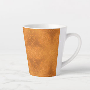 A Kaleidoscope of a Burnt Orange Star  Latte Mug