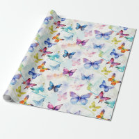 A kaleidoscope of butterflies, repeat pattern 