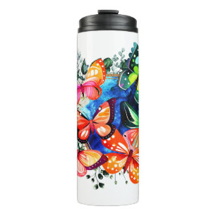 A Kaleidoscope Of Butterflies Thermal Tumbler