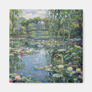 A kappa has been added to Claude Monet's "Water Li Magnet
