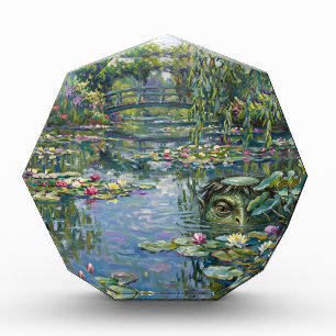 A kappa has been added to Claude Monet's "Water Li Photo Block