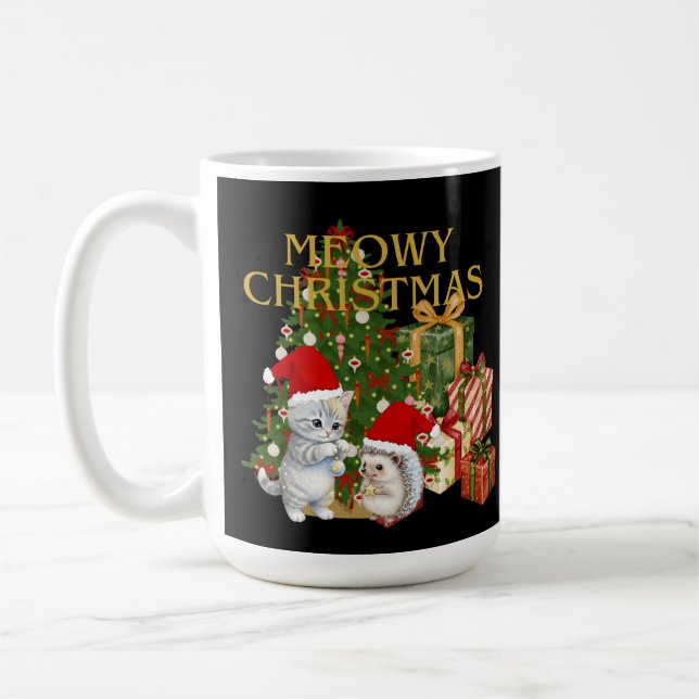 A Kawaii Winter Tale Cozy Hedgehog Coffee Mug (Left)