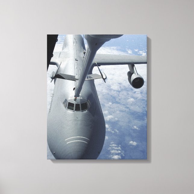 A KC-10 Extender prepares to refuel a C-5 Galax Canvas Print (Front)
