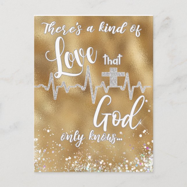 A Kind of Love God Only Knows Christian Postcard (Front)