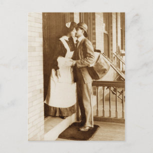 A kiss from the postman postcard