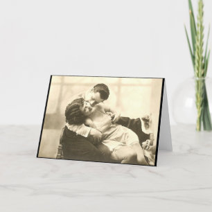 A kiss greeting card