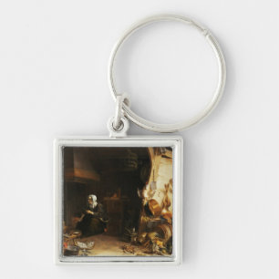 A Kitchen Interior with a Servant Girl Key Ring