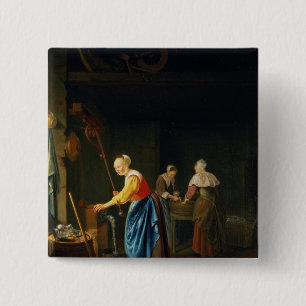 A Kitchen Scene 15 Cm Square Badge