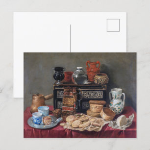 A Kitchen Tableau: Bowl, Cup & Bread Still Life Postcard