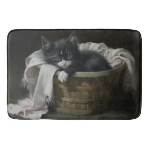 A Kittens Cozy Corner Bath Mat