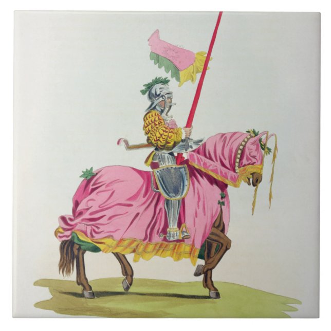 A Knight Armed for the Bond, 1512, engraved by W. Tile (Front)