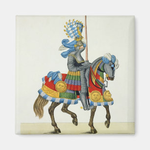 A knight on his way to a tournament, plate from 'A Magnet