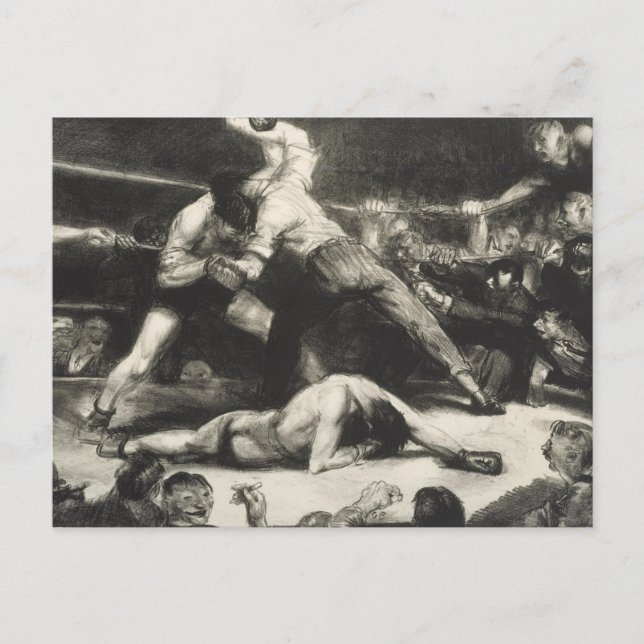 A Knock-Out - George Bellows - 1921 Postcard (Front)