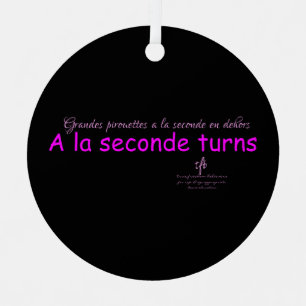 A La Seconde Turns Black and Pink Round Metal Tree Decoration