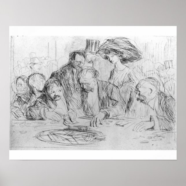 A La Table De Jeu - Jean Louis Forain - c1900 Poster (Front)