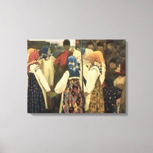 A lad has wormed his way canvas print