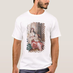 A Lady Seated in an Ottoman Interior Wearing Turki T-Shirt