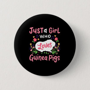 A Lady Who Loves Guinea Pigs 6 Cm Round Badge