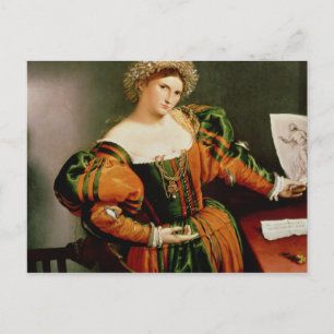 A Lady with a Drawing of Lucretia, c.1530-33 Postcard