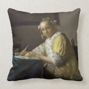 A Lady Writing, c. 1665 (oil on canvas) Cushion